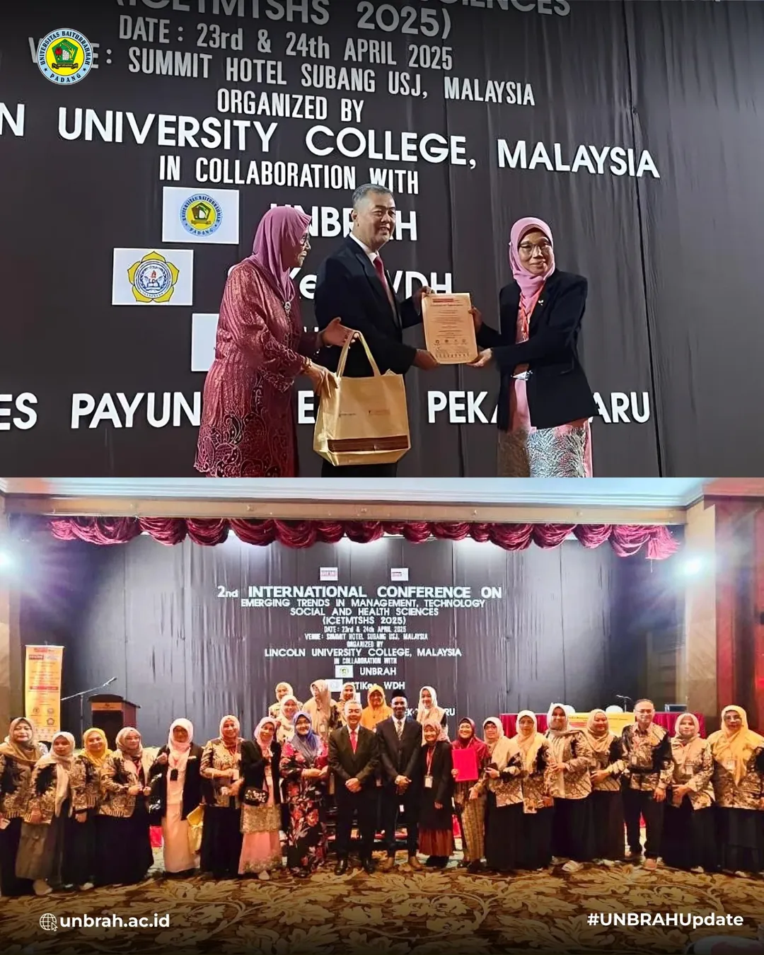 Delegasi Unbrah Ikut Serta Presentasi Di Seminar ICETMTSHS 2nd Lincoln University Malaysia