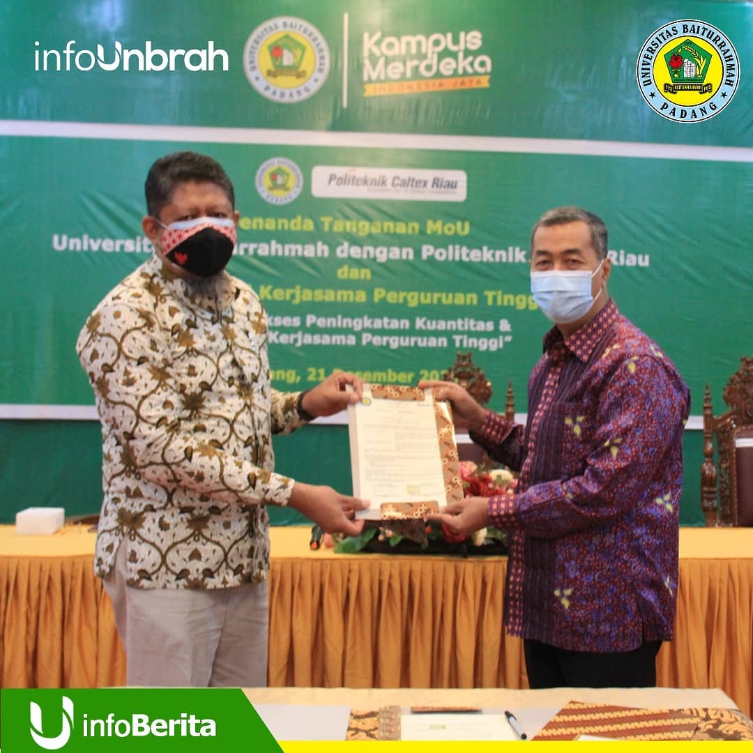 penandatanganan MoU kerja sama antara Unbrah dan PCR.