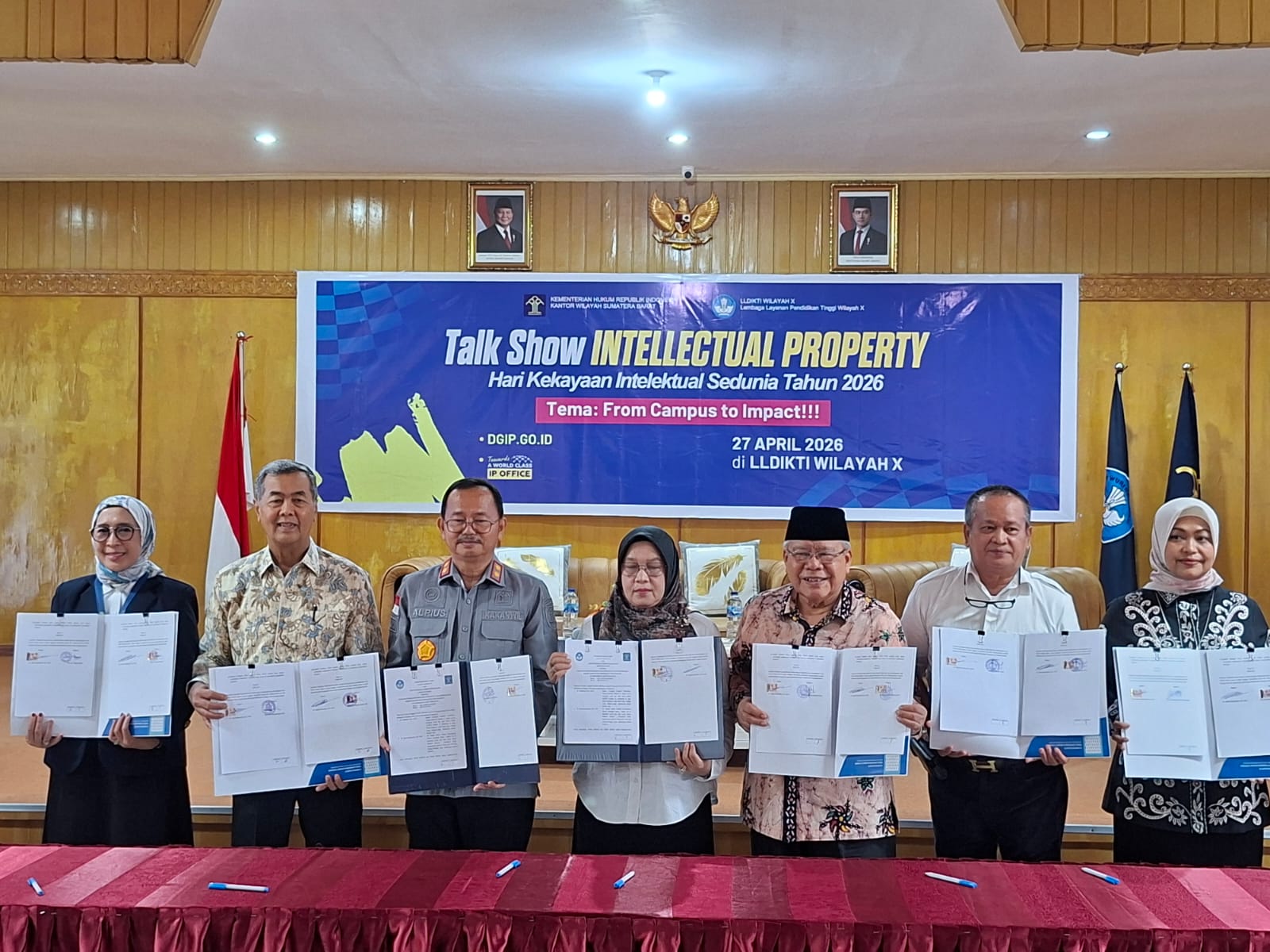 Penandatanganan Kerja Sama Kekayaan Intelektual dan Pendirian Sentra HAKI di Sumbar, Riau, dan Jambi