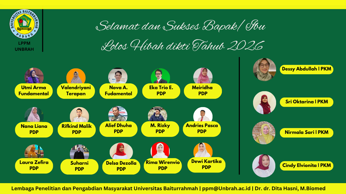 LPPM Universitas Baiturrahmah Sampaikan Apresiasi kepada Penerima Hibah DIKTI Tahun 2026